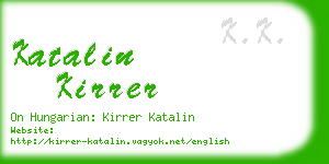 katalin kirrer business card